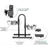 Stainless Steel 24 inches Feeding Bowls for Pet (Multicolor, L)