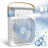 Portable Mini Fan Cooler with 7 Colors LED Light