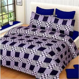 Microfibre Double 3D Luxury Bedsheet with Pillow Covers