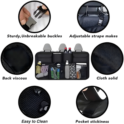Car Trunk Organizer, Backseat Hanging Organizer With 8 Large Storage Bag Super Capacity