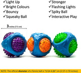 Chew Playing Silicone Ball (Multicolor, Pack of 3)
