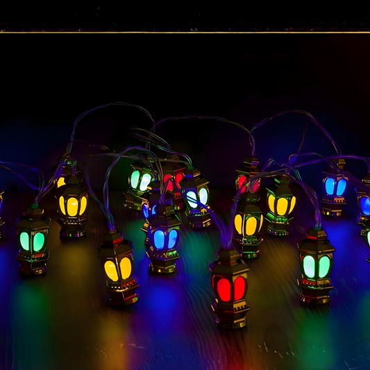 Lantern Light - 14 Lantern Shape Iron LED Globe Fairy Curtain String Light for Home, Decoration Christmas Diwali, Perfect for Garden Holiday Home Indoor Decorations (Multicolor)