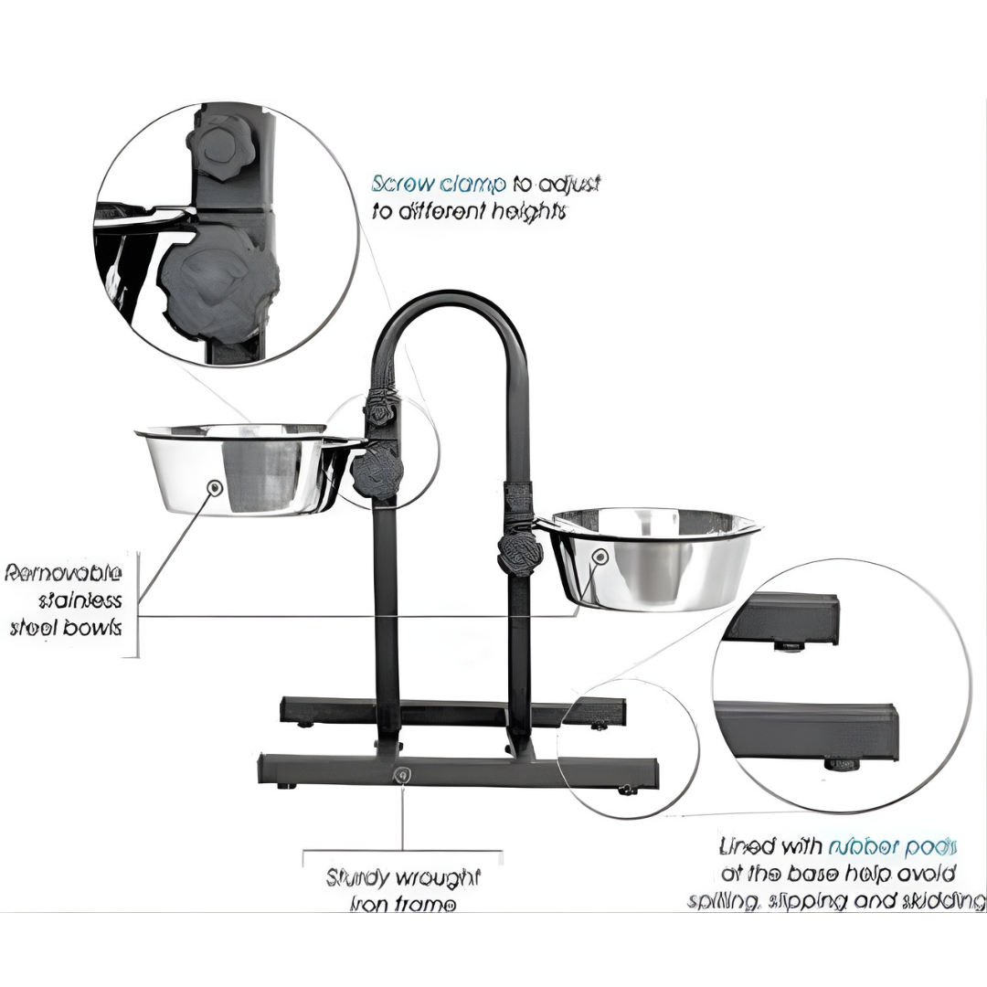 Stainless Steel 24 inches Feeding Bowls for Pet (Multicolor, L)